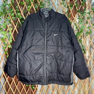 Vintage Y2K rare Nike 00s reversible embroider puffer jacket